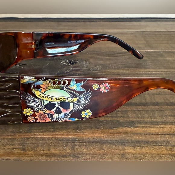 Tattoo Eyewear “Love’s Fools” Sunglasses – Ed Hardy Inspired – Brown Tortoise - Picture 5 of 6